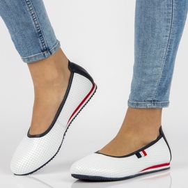 Läderballerinor Filippo DP2171 / 21 Wh vit 2