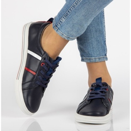 Läderskor Filippo DP2045 / 21 Nv marinblå 1