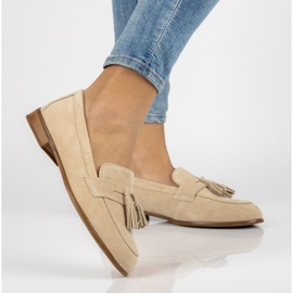 Läder loafers Filippo DP2149 / 21 Be beige 1