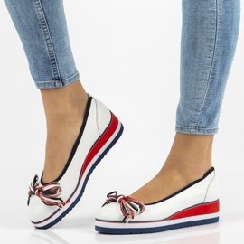 Läderballerinor Filippo DP2159 / 21 Wh vit 1