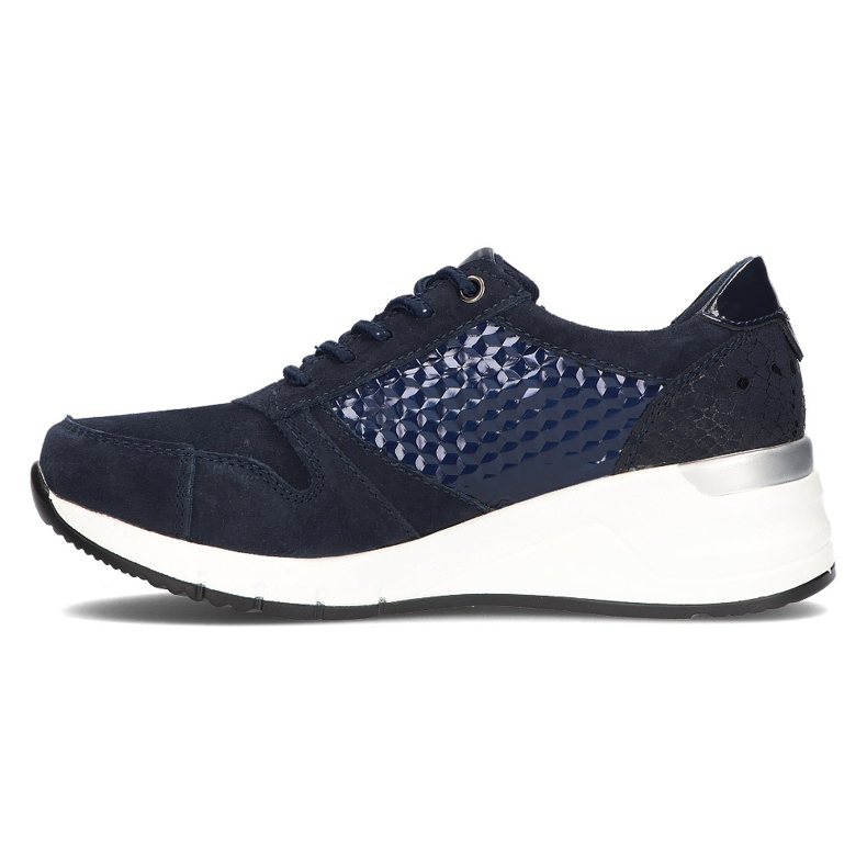 Läder Sneakers Filippo DP2052 / 21 Nv marinblå 1