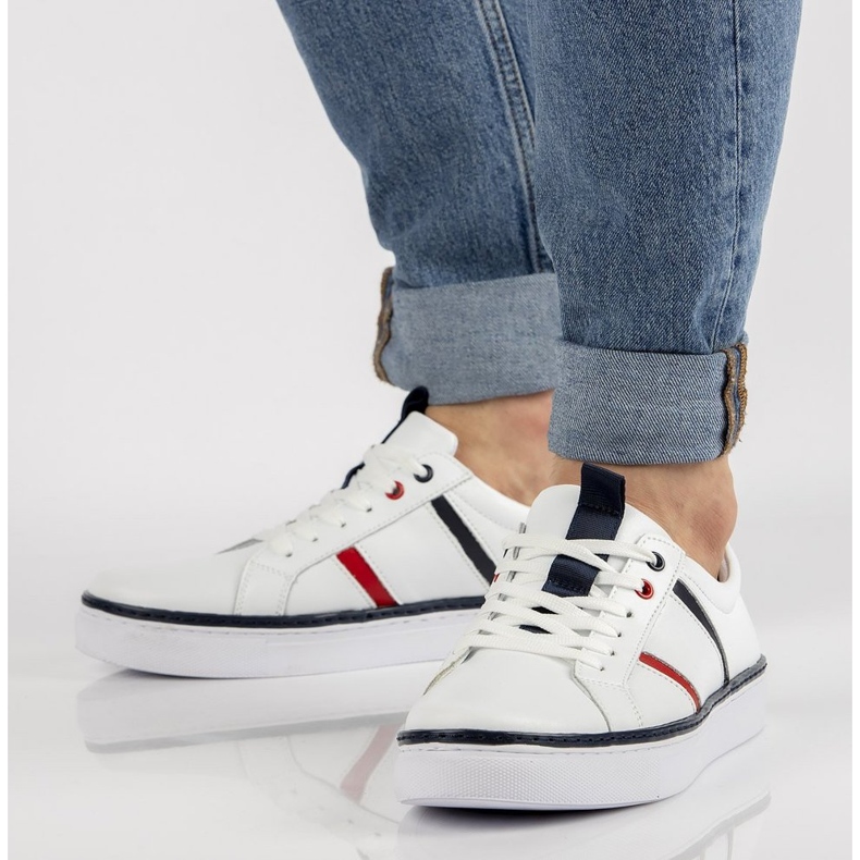 Läderskor Filippo MP2146 / 21 Wh vita 1