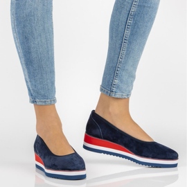 Läderballerinor Filippo DP2323 / 21 Nv marinblå 1