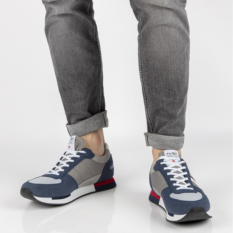 Filippo MSP2129 / 21 Nv Gr skor grå marinblå 2