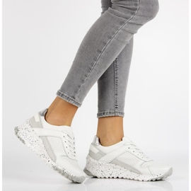 Läder Sneakers Filippo DP2008 / 21 Wh vit 1