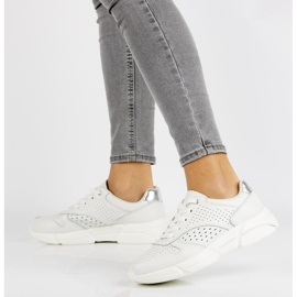 Läder Sneakers Filippo DP2156 / 21 Wh vit 1