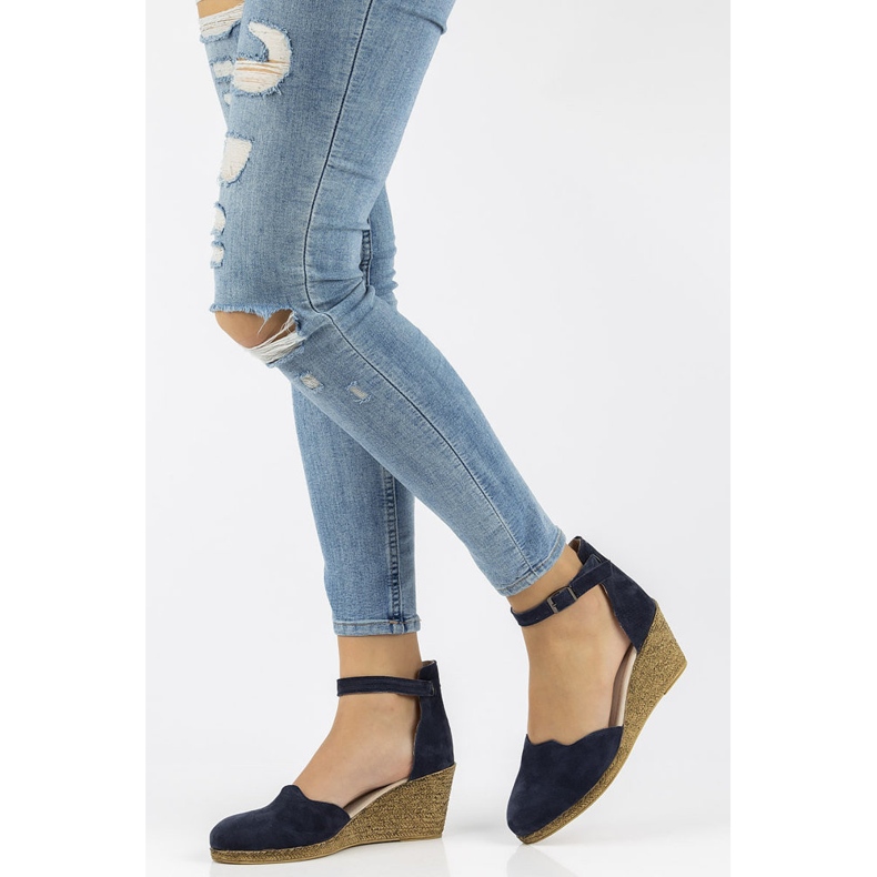 Lädersandaler Filippo DS1394 / 21 Nv marinblå 2