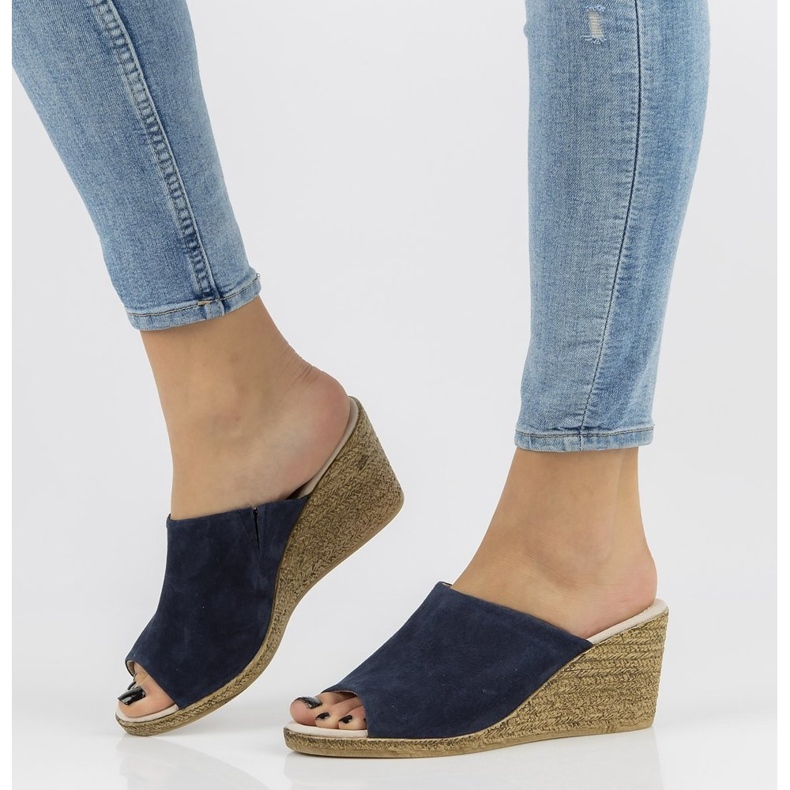 Skinntofflor Filippo DK2143 / 21 Nv marinblå 1