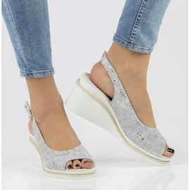 Lädersandaler Filippo DS2150 / 21 Si silver 1