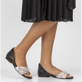 Lädersandaler Filippo 04614-15 / 00-5 rosa-svart 1