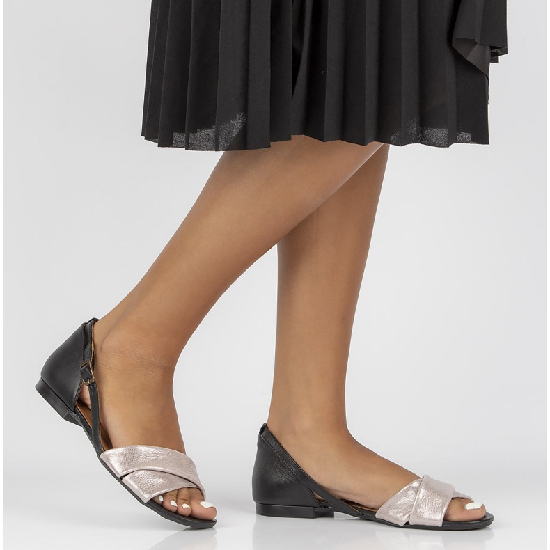 Lädersandaler Filippo 04614-15 / 00-5 rosa-svart 1