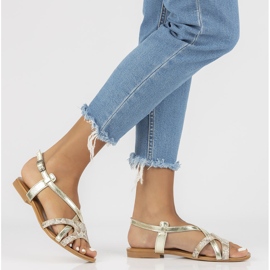 Lädersandaler Filippo 05186-25 / 00-5 gyllene 1