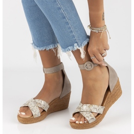 Lädersandaler Filippo 04565-04 / 00-5 guldbeige 1