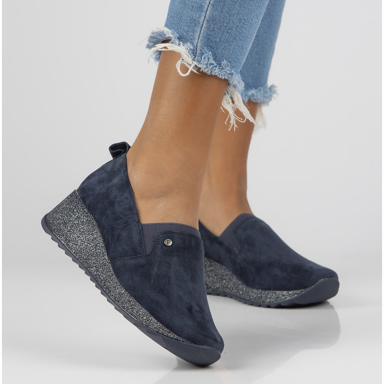 Lädersneakers Filippo DP1500 / 21 Nv marinblå 1