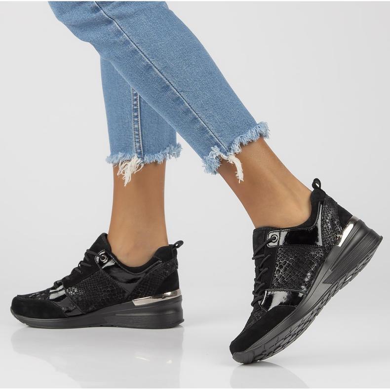 Läder Sneakers Filippo DP3170 / 21 Bk svart 1