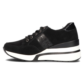 Lädersneakers Filippo DP3176 / 21 Bk svarta 1