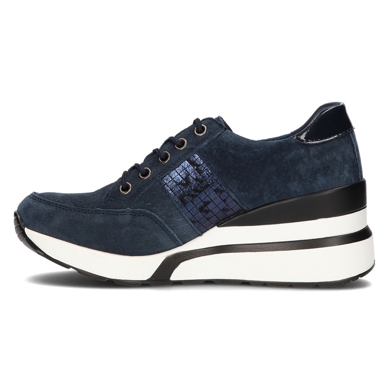 Lädersneakers Filippo DP3176 / 21 Nv marinblå 1
