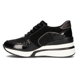 Lädersneakers Filippo DP3166 / 21 Bk svarta 1