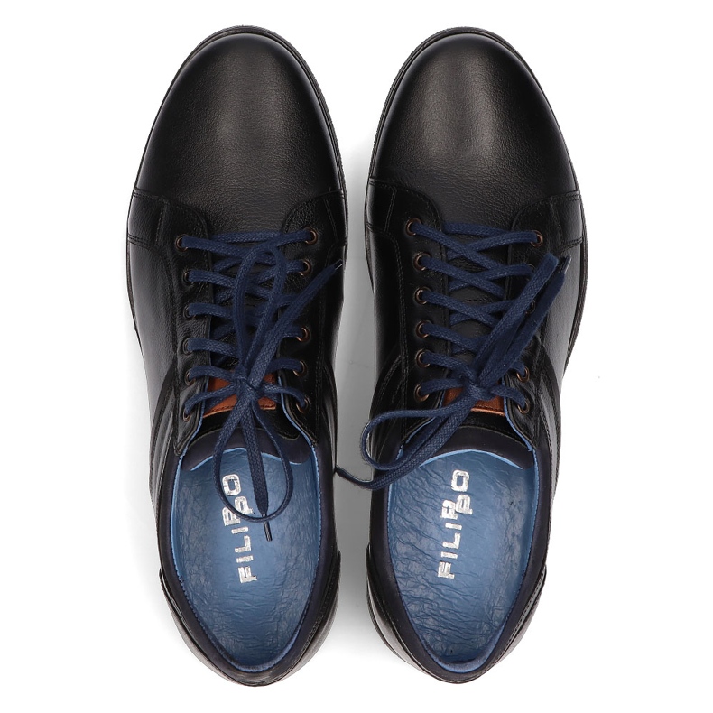 Läderskor Filippo 1703 svart 1