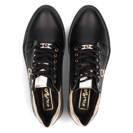 Lädersneakers Filippo 128 svarta 1