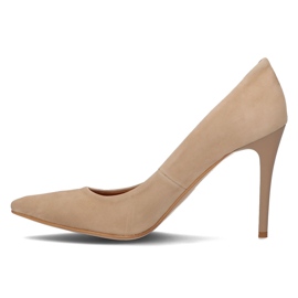 Läderpumps Filippo 956 beige mocka 1