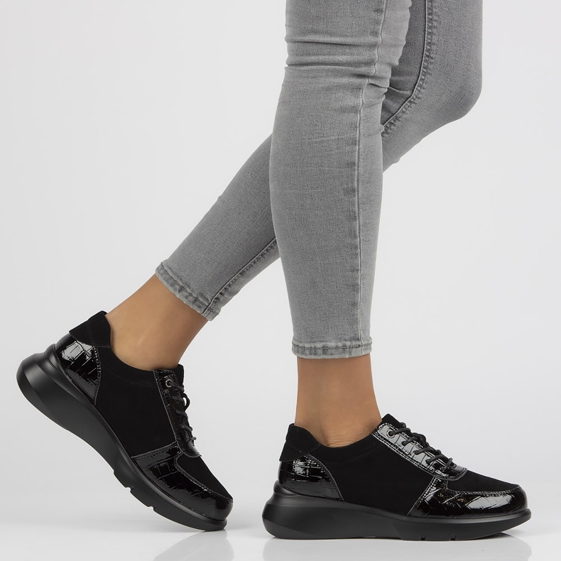 Lädersneakers Filippo DP3168 / 21 Bk svarta 1