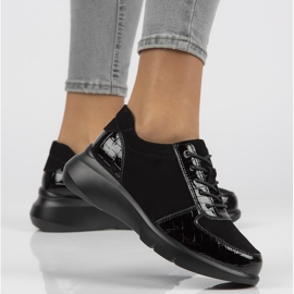 Lädersneakers Filippo DP3168 / 21 Bk svarta 2