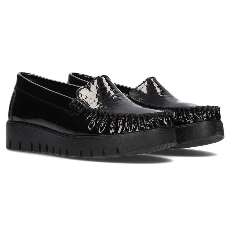 Läderskor Filippo DP3024 / 21 Bk Cr svarta 1