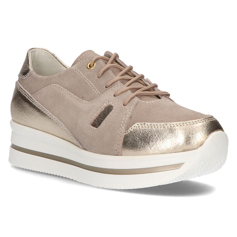 Lädersneakers Filippo DP3407 / 21 Beige 1