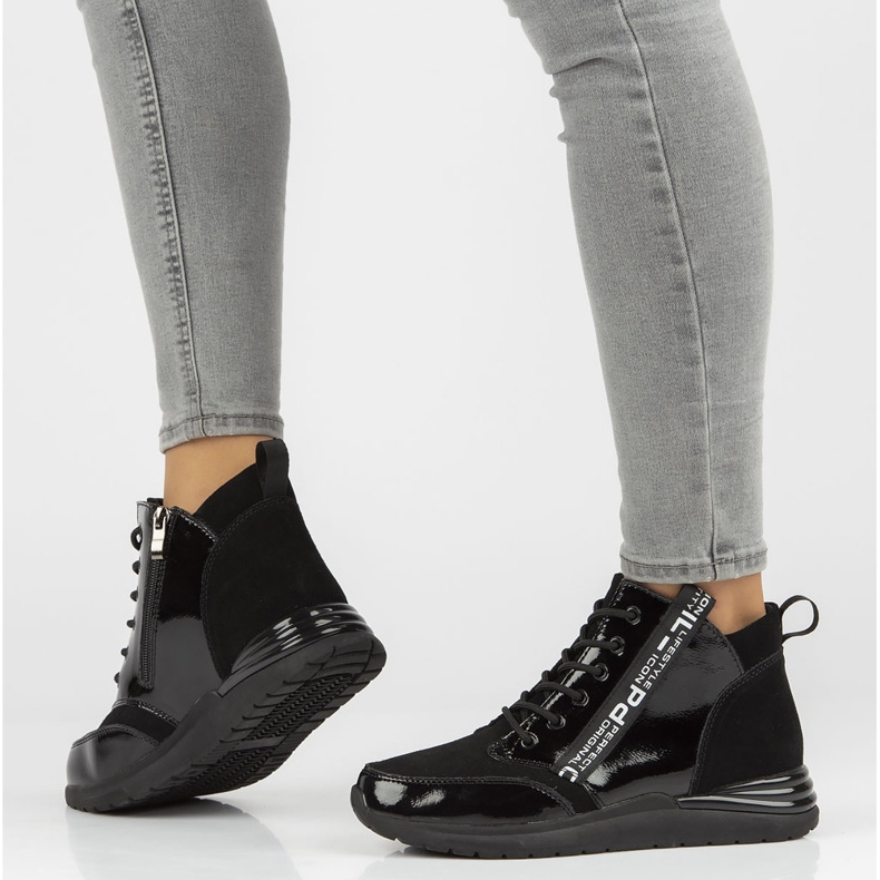 Lädersneakers Filippo DP3062 / 21 Bk Svart 1