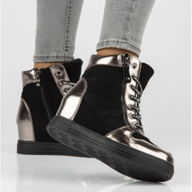 Skinnstövlar Filippo DBT3148 / 21 Bk Gn mörk nickel svart silver- 1