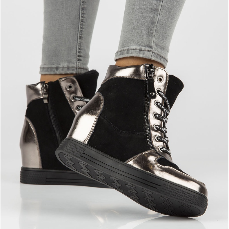 Skinnstövlar Filippo DBT3148 / 21 Bk Gn mörk nickel svart silver- 1