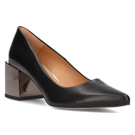 Läder Filippo 2018 pumps Svart nickel 1