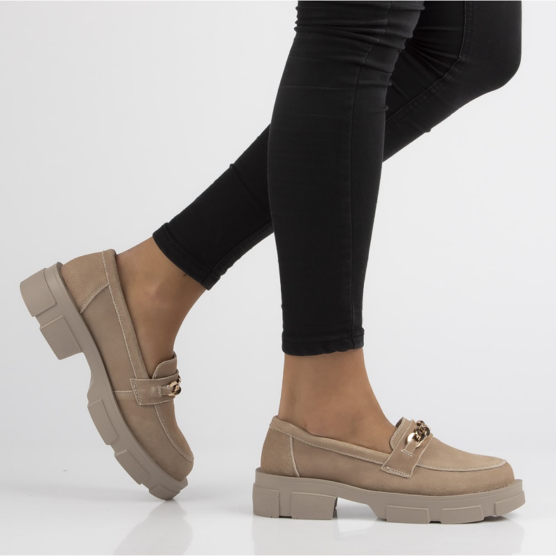 Läderskor Filippo DP3221 / 22 Beige 1