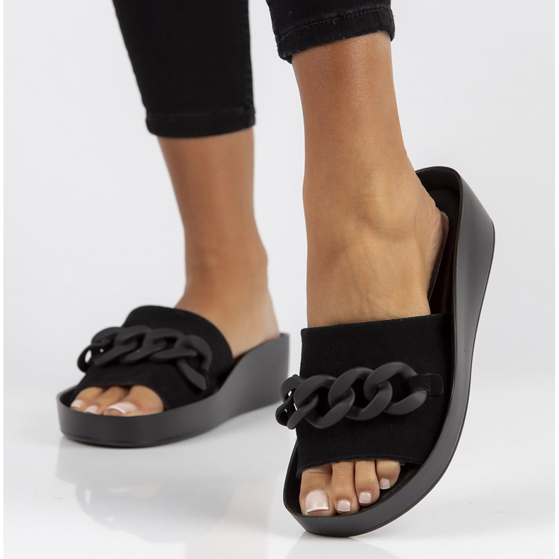 Skinntofflor Filippo DK3593 / 22 Bk svarta 1