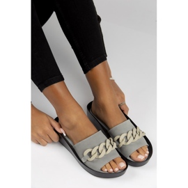 Skinntofflor Filippo DK3593 / 22 Gr grå 2