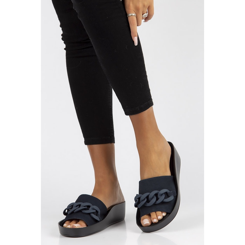 Skinntofflor Filippo DK3593 / 22 Nv marinblå 1