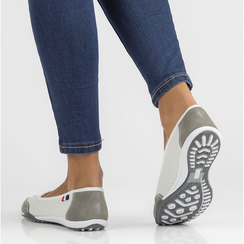 Läderskor Filippo DP142 / 22 Wh Gr vit-grå 2