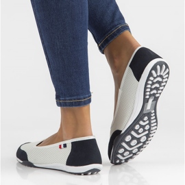 Läderskor Filippo DP142 / 22 Wh Nv vit och marinblå 2