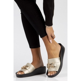 Skinntofflor Filippo DK3590 / 22 Go golden gyllene 2