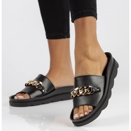 Skinntofflor Filippo DK3597 / 22 Bk svarta 1