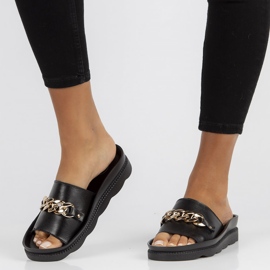 Skinntofflor Filippo DK3597 / 22 Bk svarta 2