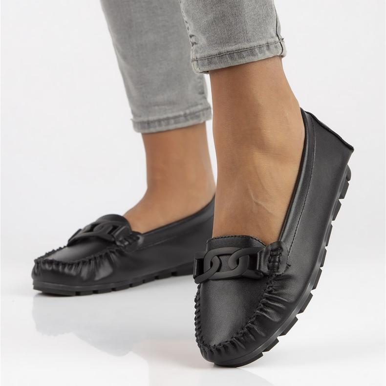 Läder loafers Filippo DP3629 / 22 Bk svart 2