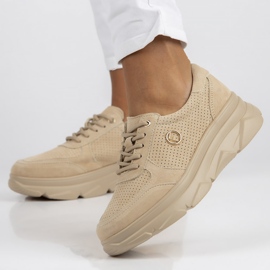 Läder Sneakers Filippo DP2138 / 22 Be Be beige 2