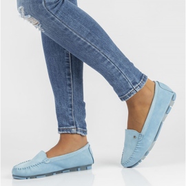 Läder loafers Filippo DP2037 / 22 Bl blå 1