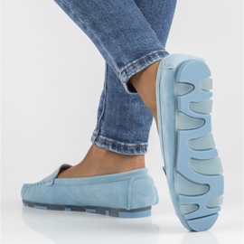 Läder loafers Filippo DP2037 / 22 Bl blå 2