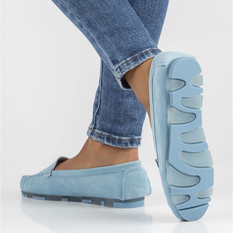 Läder loafers Filippo DP2037 / 22 Bl blå 2