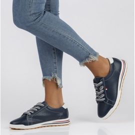 Läderskor Filippo DP3509 / 22 Nv marinblå 1