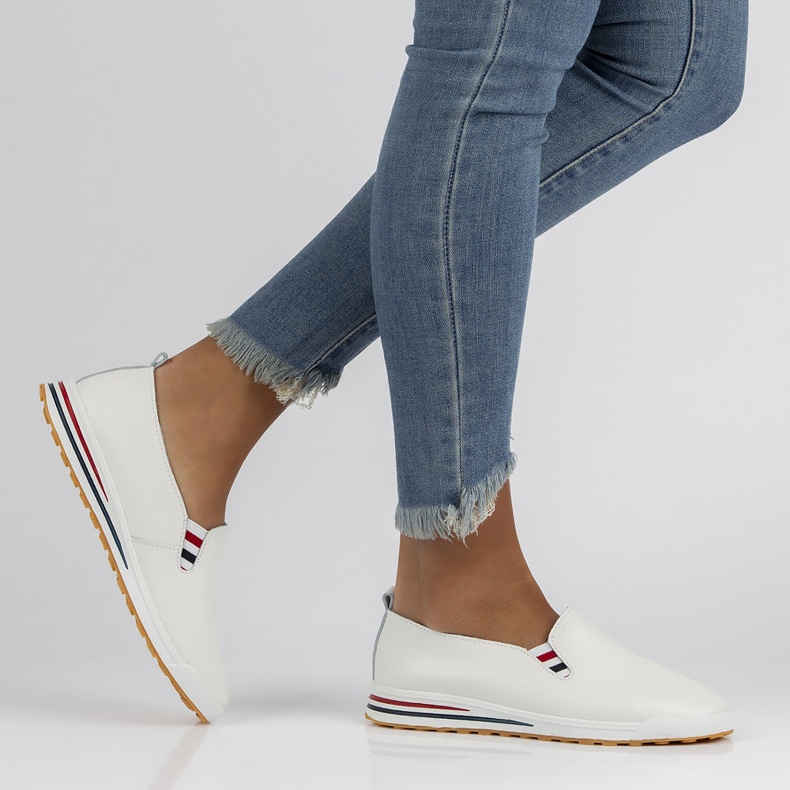 Läderskor Filippo DP3510 / 22 Wh vita 1