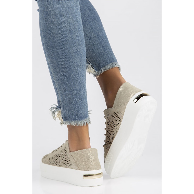 Läderskor FILIPPO DP3529 / 22 Go golden gyllene 1